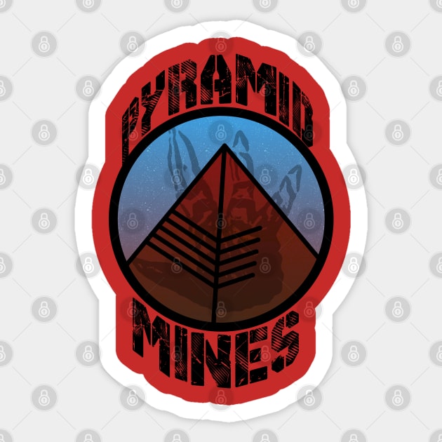 Pyramid Mines Sticker by CrawfordFlemingDesigns